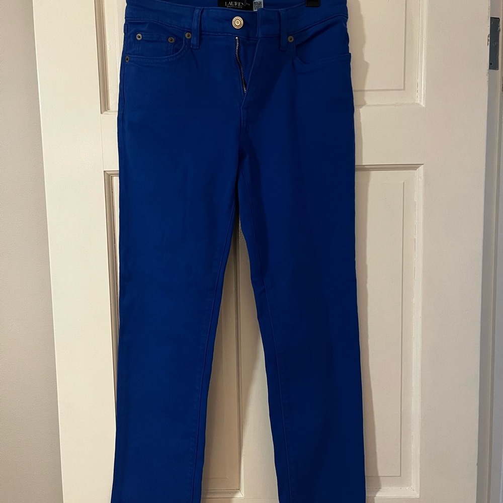 Lauren Ralph Lauren Women’s Royal Blue Straight Leg Jeans